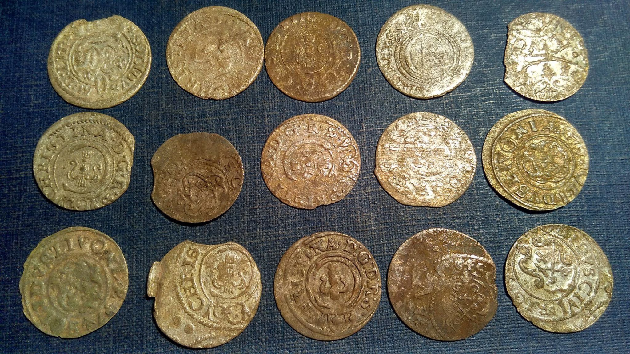 Медные монеты Европы 17 века